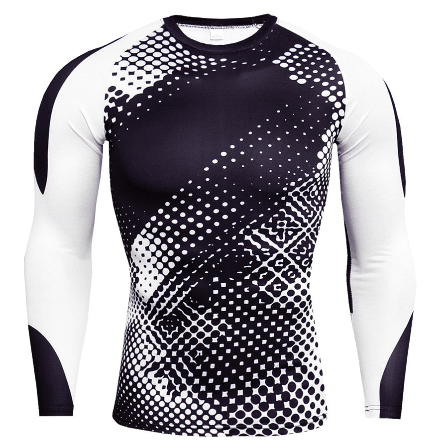 Long Sleeve Compression Shirt Men Quick Dry Shirt