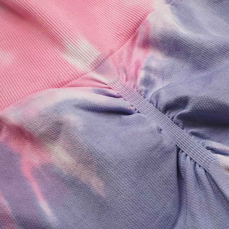 Dyeing Seamless yoga set  Women gym fitness clothing sportswear