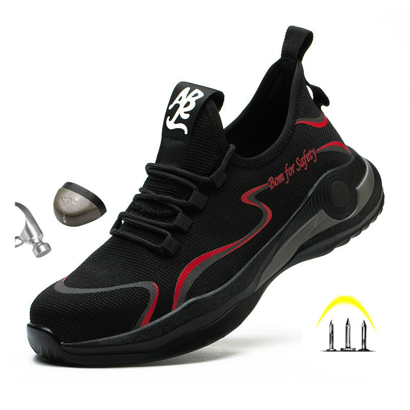 Lightweight Work Shoes Sneakers Puncture-Proof Safety Shoes