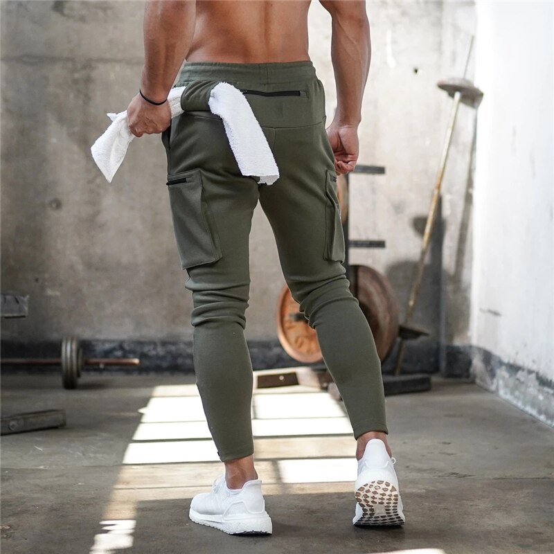 Mens Sweatpants Gyms Workout Fitness Skinny Track Pants