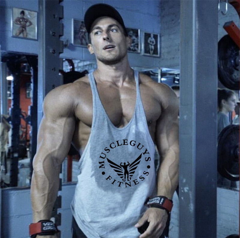 Men Gyms Stringer Singlet Sleeveless Workout Tank Tops