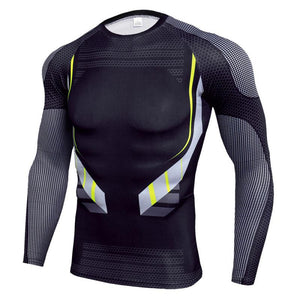 Long Sleeve Compression Shirt Men Quick Dry Shirt