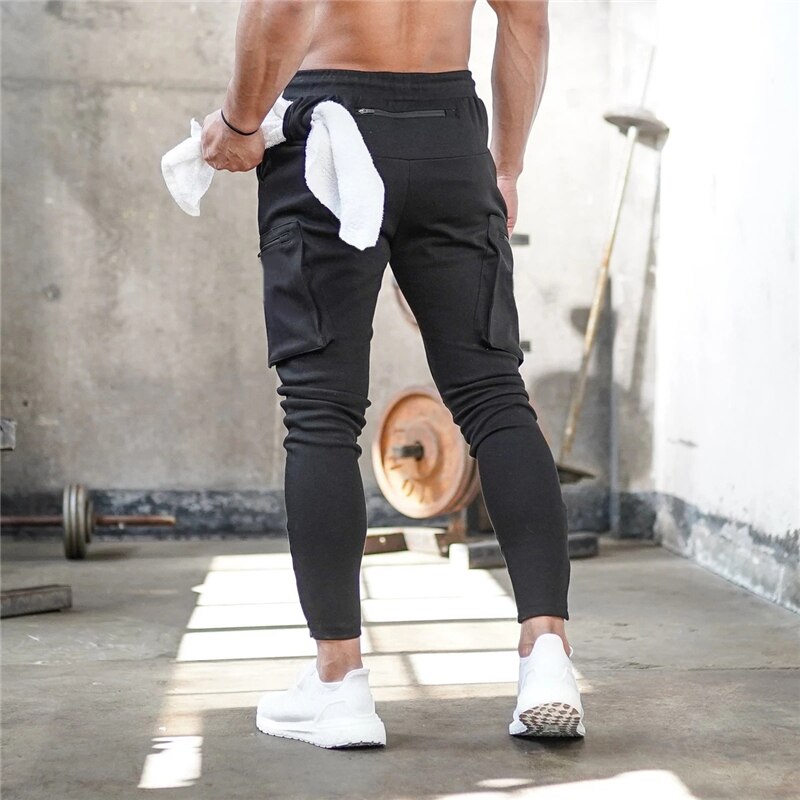 Mens Sweatpants Gyms Workout Fitness Skinny Track Pants