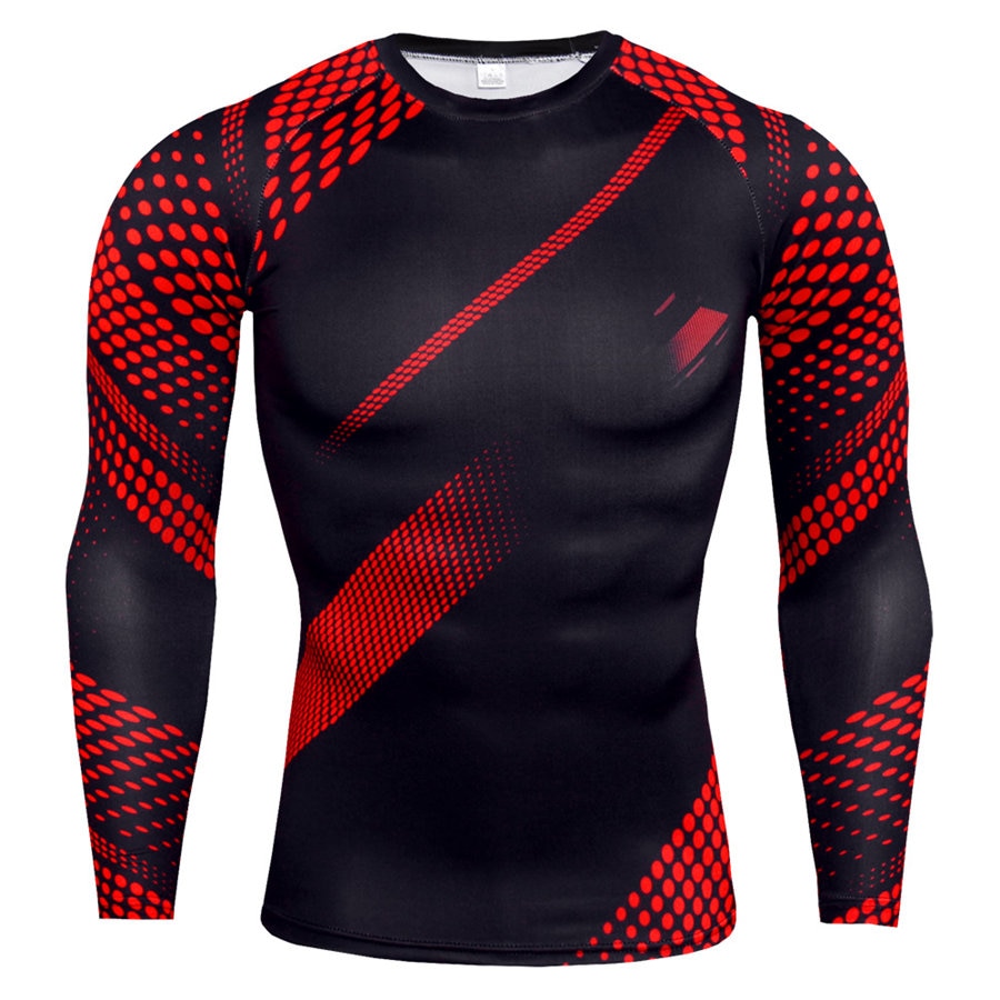 Long Sleeve Compression Shirt Men Quick Dry Shirt