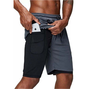 Men's music running security pockets quick drying sports