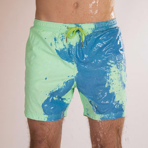 Men Beach  Quick Dry High Temperature Discoloration Swimming Shorts