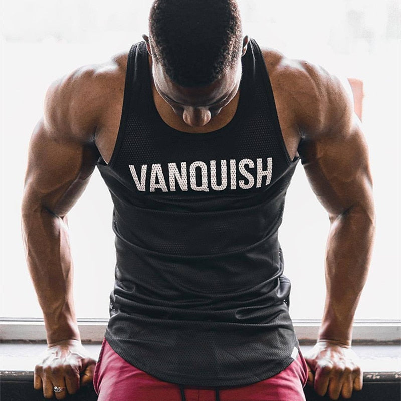 Men Tank Top Bodybuilding Stringers  Singlet  Sleeveless Shirt