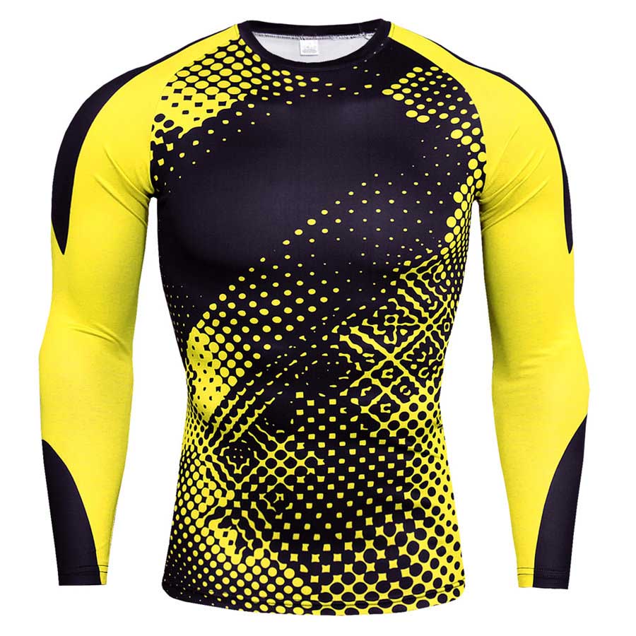 Long Sleeve Compression Shirt Men Quick Dry Shirt