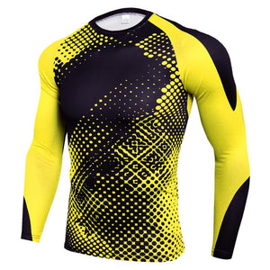 Long Sleeve Compression Shirt Men Quick Dry Shirt