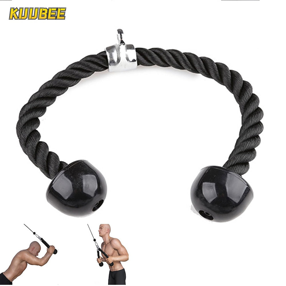 Tricep Abdominal Crunches Cable Pull Down Laterals Biceps Gym Pull Rope