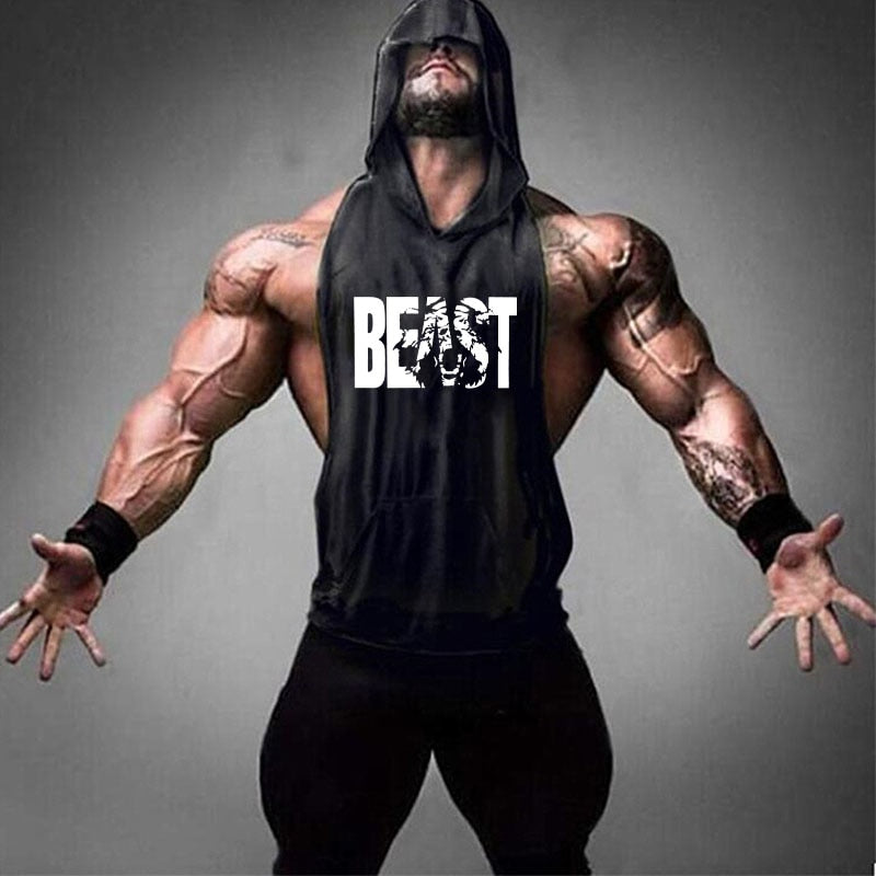 Beast Bodybuilding Stringer Tank Tops Cotton hoodies