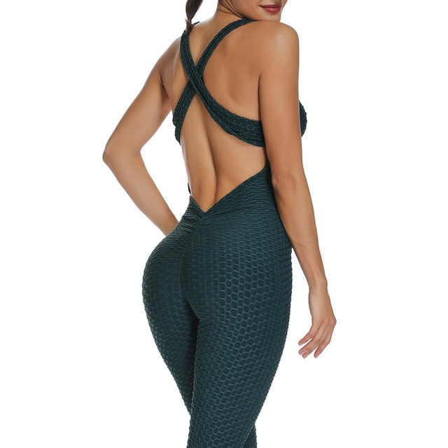 Women Sport Suit Jumpsuit Sexy Sleeveless Tracksuit Yoga Set