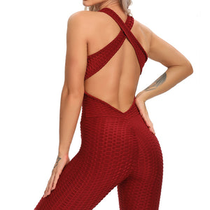 Women Sport Suit Jumpsuit Sexy Sleeveless Tracksuit Yoga Set