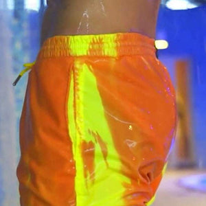 Men Beach  Quick Dry High Temperature Discoloration Swimming Shorts