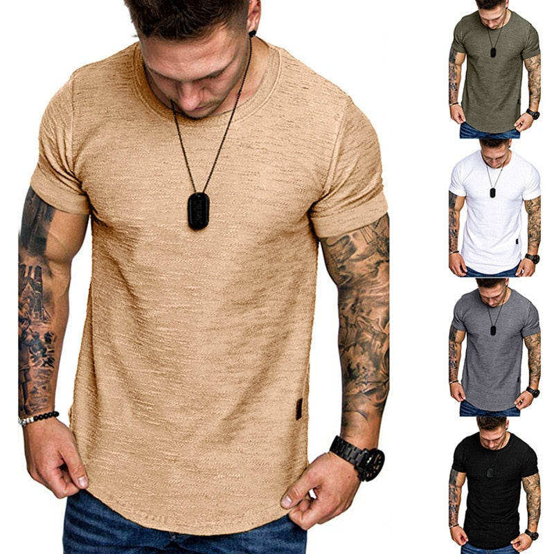 Men's Casual Fashion Solid  t-Shirt