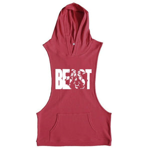 BEAST MODE Bodybuilding Tanks Workout Hooded Sweatshirts