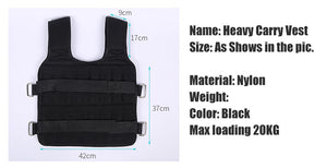 30KG Loading Weight Vest For Boxing Weight Training