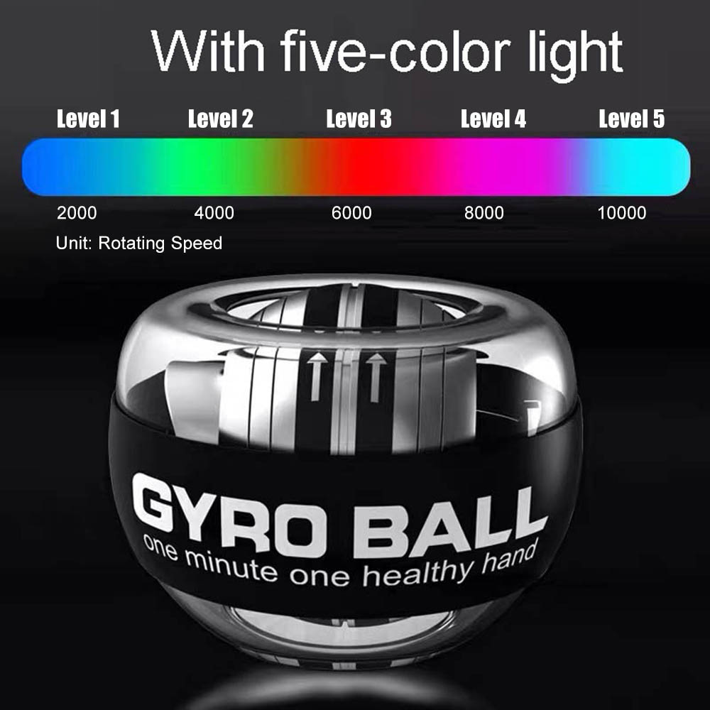 Gyro Power Wrist Ball Arm Hand Muscle Force Trainer Fitness Equipment