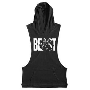 BEAST MODE Bodybuilding Tanks Workout Hooded Sweatshirts