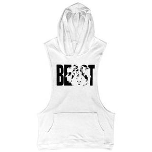 BEAST MODE Bodybuilding Tanks Workout Hooded Sweatshirts