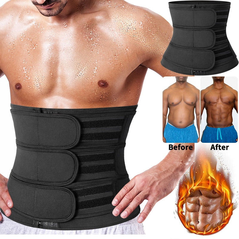 Men Waist Trainer Neoprene Abdomen Body Shaper Weight Loss Lumbar Workout Fitness Sauna Sweat Belt Slimming Belly Sweat Corset