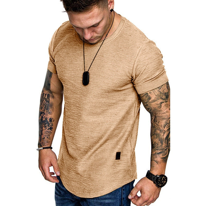 Men's Casual Fashion Solid  t-Shirt