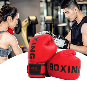 Kick Boxing  Leather Flame Boxing Training Gloves