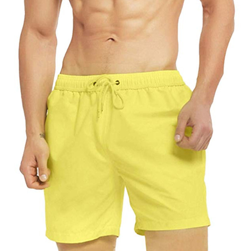 Men Beach  Quick Dry High Temperature Discoloration Swimming Shorts