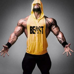 Beast Bodybuilding Stringer Tank Tops Cotton hoodies