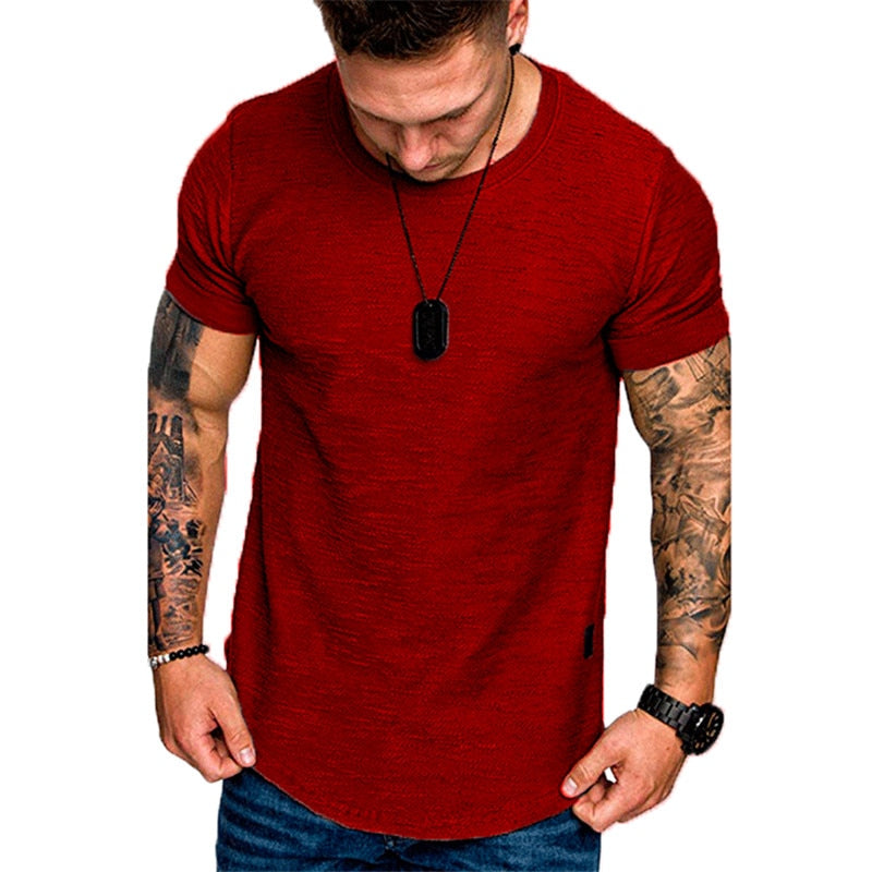 Men's Casual Fashion Solid  t-Shirt