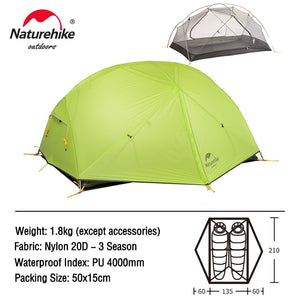 2 Person Ultralight Double Layer Waterproof Tent