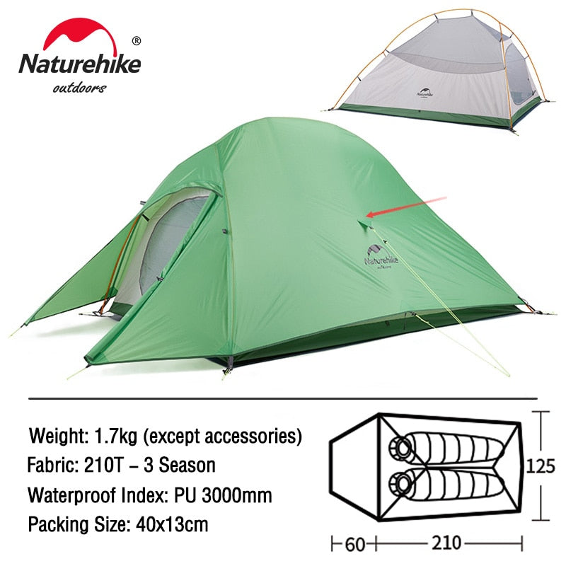 Ultralight Nylon  Waterproof Outdoor Hiking Travel Tent Backpacking Cycling Tent