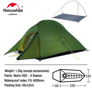 Ultralight Nylon  Waterproof Outdoor Hiking Travel Tent Backpacking Cycling Tent