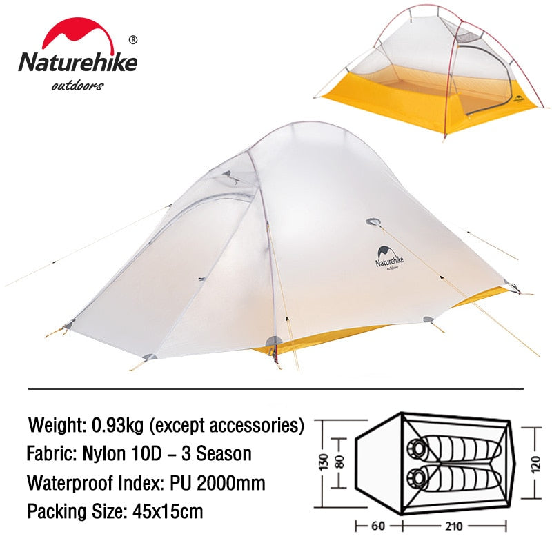 Ultralight Nylon  Waterproof Outdoor Hiking Travel Tent Backpacking Cycling Tent