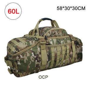 40L 60L 80L Men Army Sport Gym Bag Military Tactical Waterproof Backpack