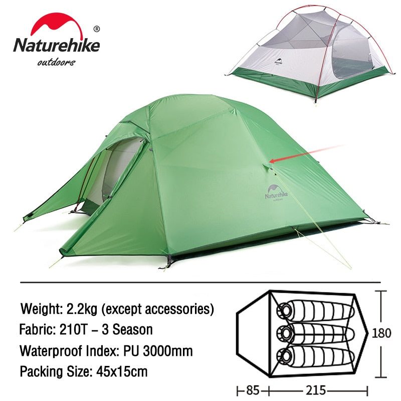 Ultralight Nylon  Waterproof Outdoor Hiking Travel Tent Backpacking Cycling Tent