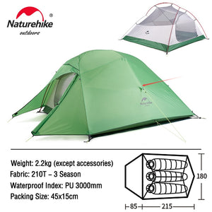 Ultralight Nylon  Waterproof Outdoor Hiking Travel Tent Backpacking Cycling Tent