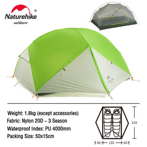 2 Person Ultralight Camping Travel Tent