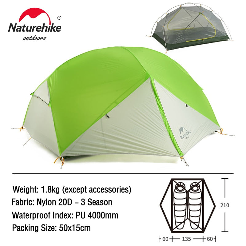 2 Person Ultralight Double Layer Waterproof Tent