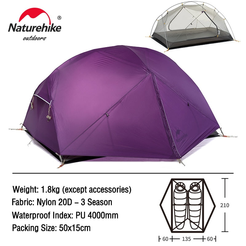 2 Person Ultralight Double Layer Waterproof Tent