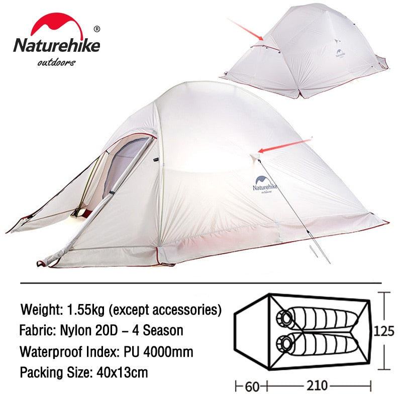 Ultralight Nylon Camping Waterproof Hiking Travel Backpacking Tent