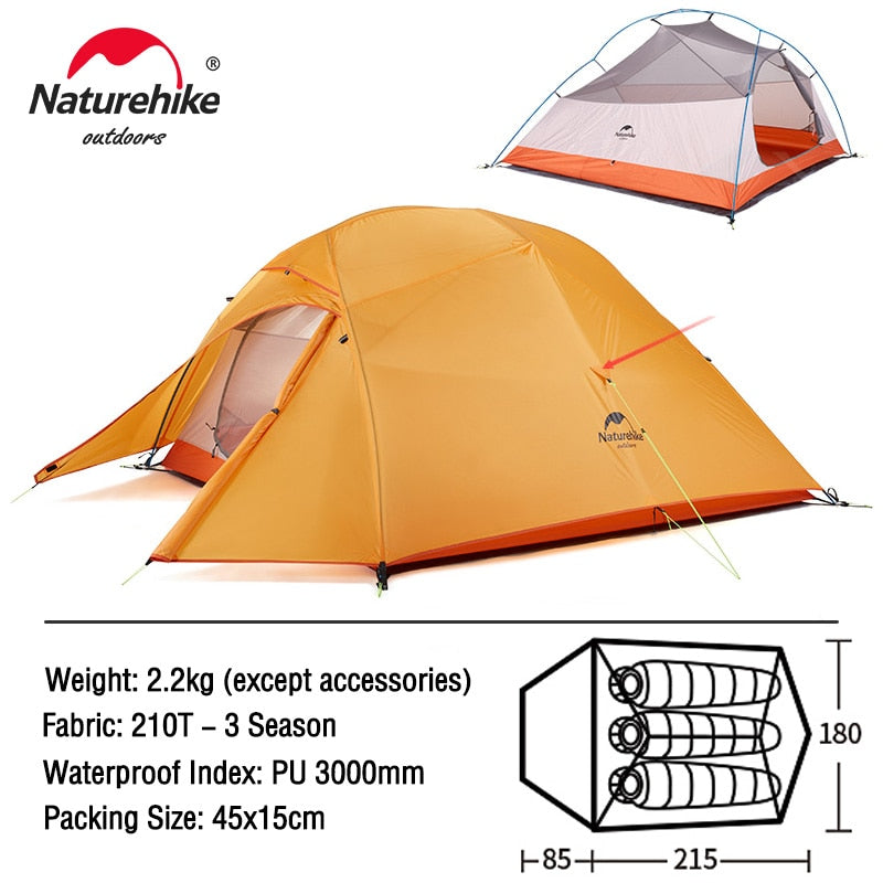 Ultralight Nylon  Waterproof Outdoor Hiking Travel Tent Backpacking Cycling Tent