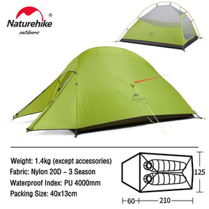 Ultralight Nylon  Waterproof Outdoor Hiking Travel Tent Backpacking Cycling Tent