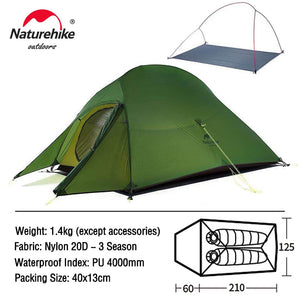 Ultralight Nylon  Waterproof Outdoor Hiking Travel Tent Backpacking Cycling Tent