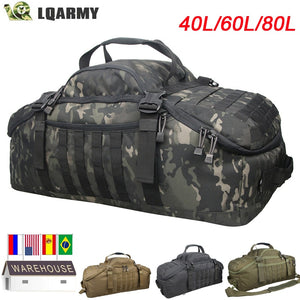 40L 60L 80L Men Army Sport Gym Bag Military Tactical Waterproof Backpack