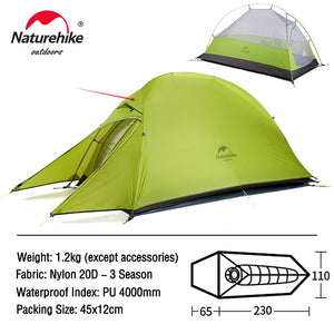 Ultralight Nylon  Waterproof Outdoor Hiking Travel Tent Backpacking Cycling Tent