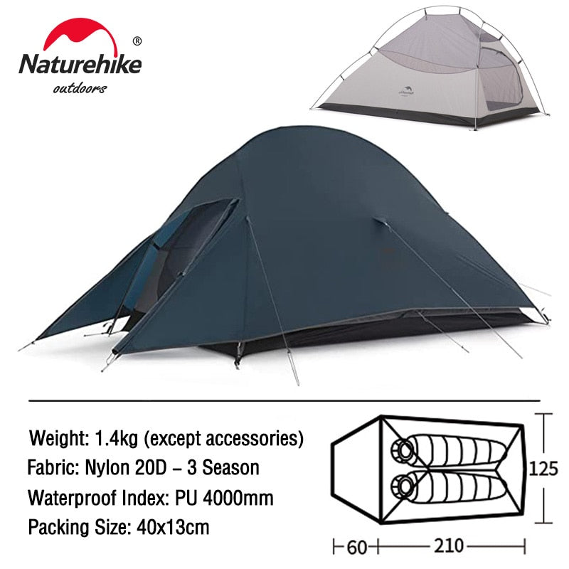 Ultralight Nylon  Waterproof Outdoor Hiking Travel Tent Backpacking Cycling Tent