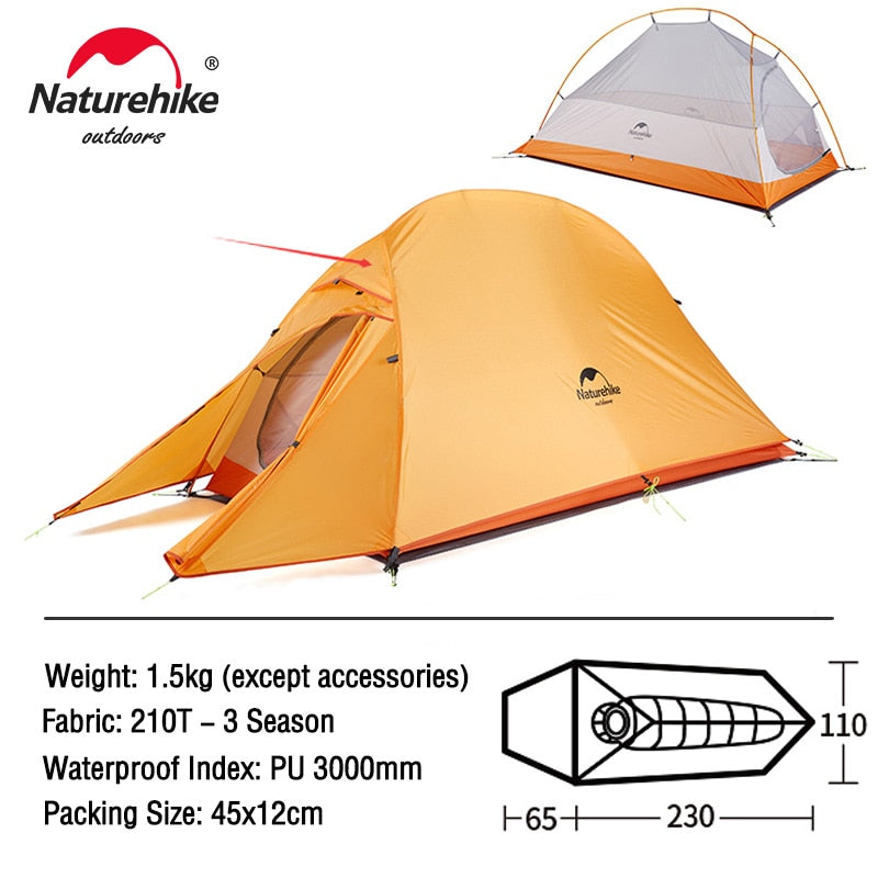 Ultralight Nylon  Waterproof Outdoor Hiking Travel Tent Backpacking Cycling Tent