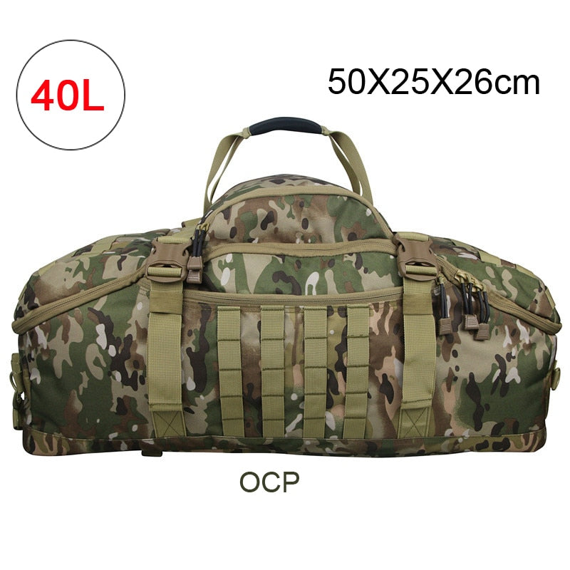 40L 60L 80L Men Army Sport Gym Bag Military Tactical Waterproof Backpack