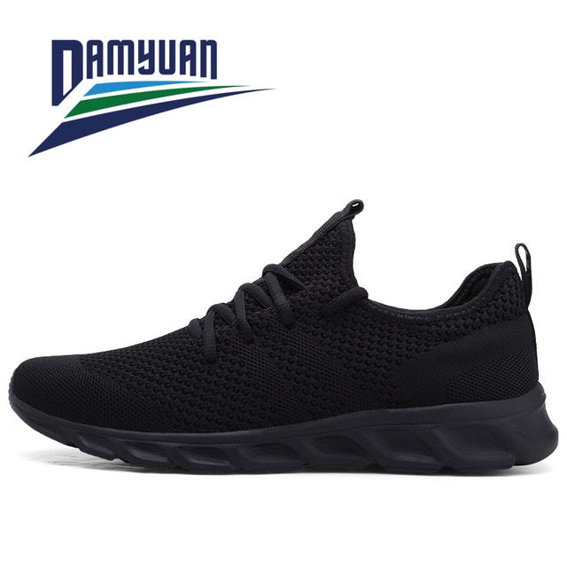 Casual Sports Shoes Men Women Mesh Breathable Comfortable Jogging Trainer Shoes Black Sneakers - ultimatefitness4you